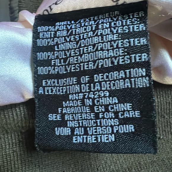 Nanette Lepore Olive Green Studded Bomber Jacket Army Green Size Large - Picture 4 of 5